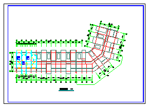 某地区多层转角住宅楼建筑设计cad施工图-图一