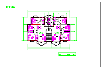某多层住宅楼砖混户型平面设计方案cad图纸_图1