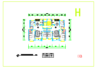 某住宅楼房型设计cad施工图(带电梯）