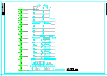 某地区高层公寓初步建筑设计方案cad图纸-图一
