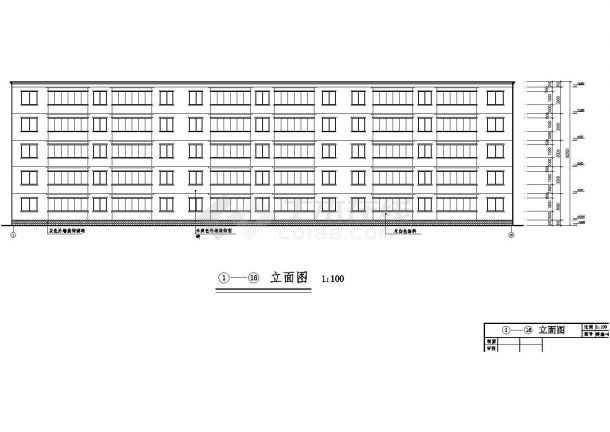 【5层】3414平米五层框架住宅楼三个户型设计cad图-图二