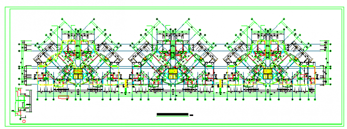 某地区高层住宅标准层建筑设计cad图纸_图1