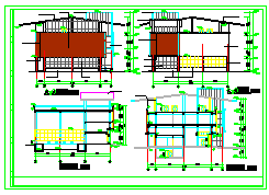 某小区会所建筑设计cad图纸带效果图_图1