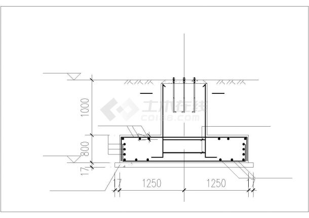 汾阳市某市政单位内部骨架膜结构停车棚建筑结构设计CAD图纸-图二