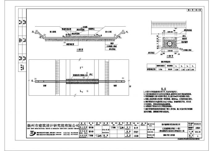 某城市污水泵站出水管道改迁工程设计施工CAD图纸_图1