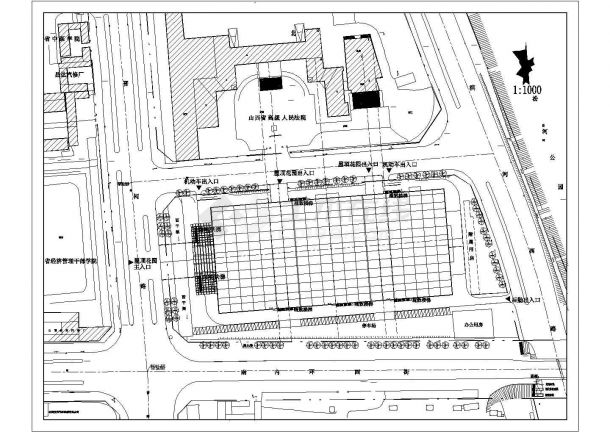 某小区高层商业建筑顶层花园绿化设计施工CAD图纸-图一