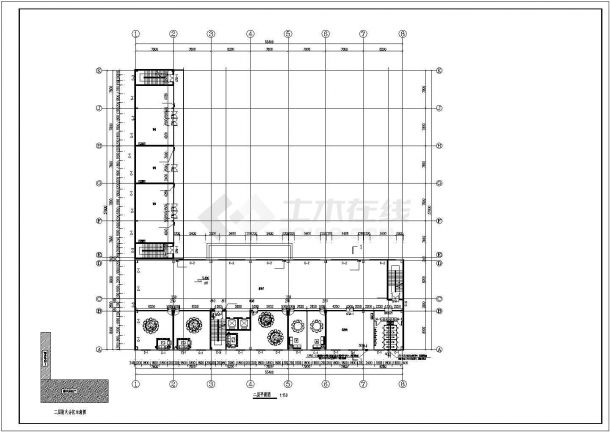 昆明市某单位6千平米5层框架结构办公楼建筑设计CAD图纸（含地下2层）-图一