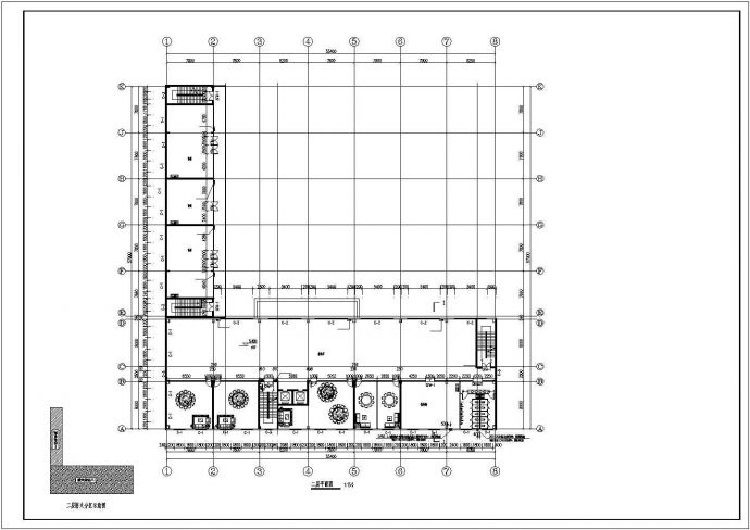 昆明市某单位6千平米5层框架结构办公楼建筑设计CAD图纸（含地下2层）_图1