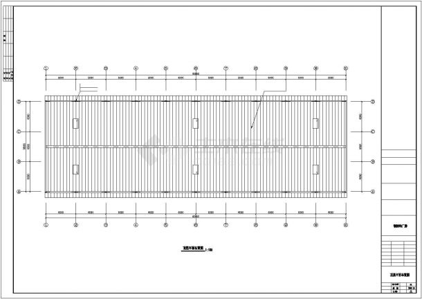 晋江市某化肥厂60米跨度单层钢结构厂房全套建筑结构设计CAD图纸-图二