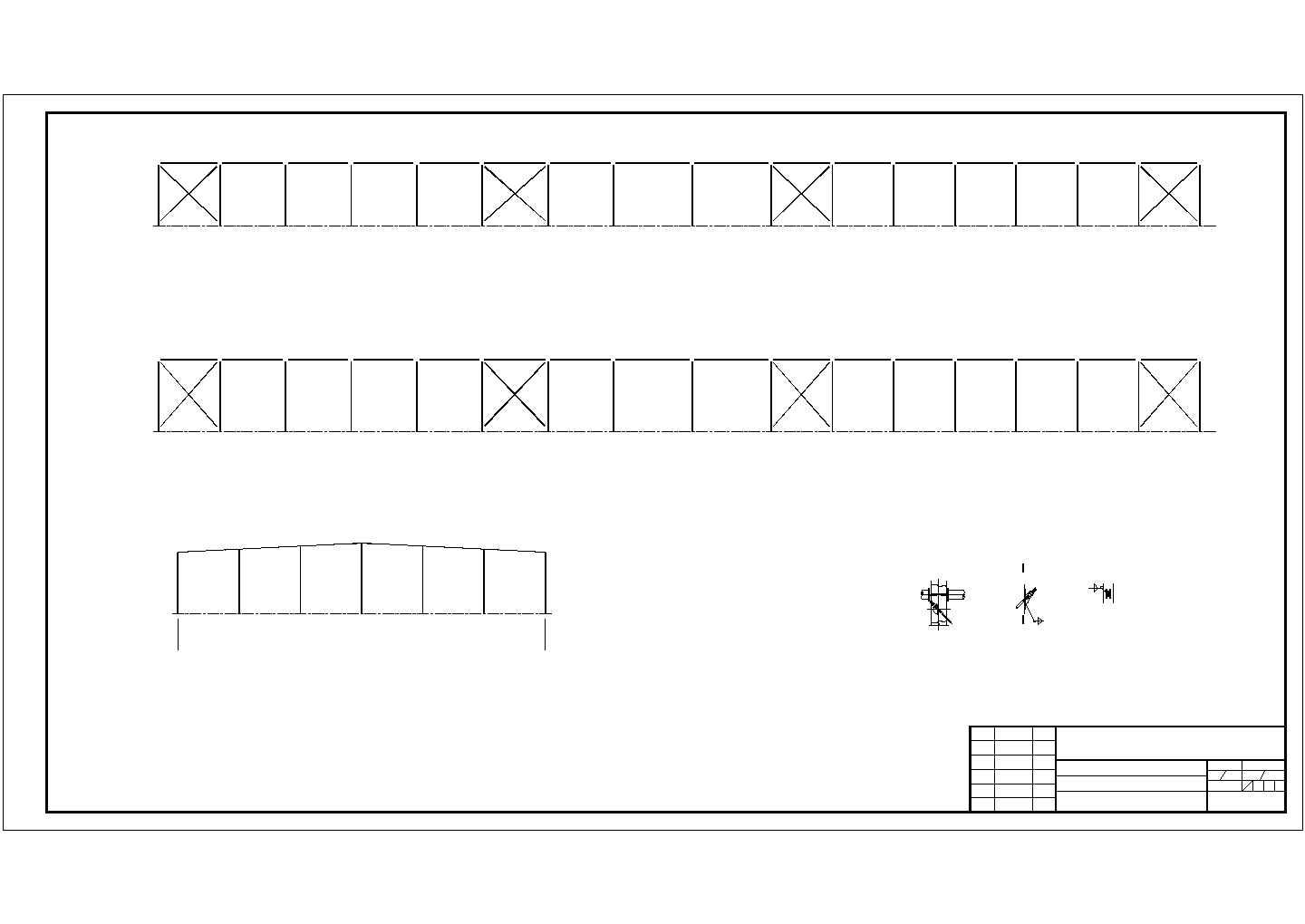 武汉市某大型物流中转仓单层钢结构仓库全套建筑结构设计CAD图纸