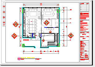 新疆办公室装修设计施工图（时代广场）-图一
