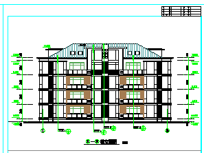 某地四层公寓楼建筑设计cad施工图_图1