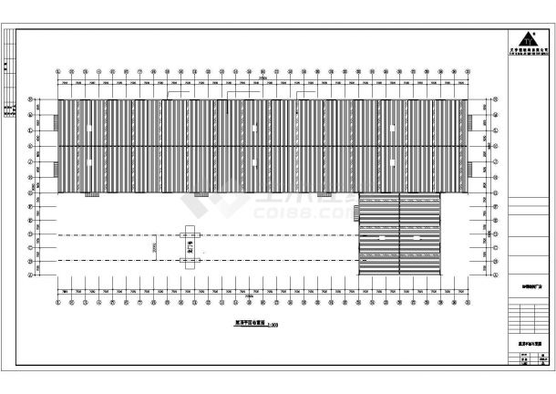 银川市某家具制造厂单纯钢结构厂房全套建筑结构设计CAD图纸-图一