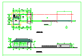 某地办公楼门卫建筑设计CAD施工图-图一