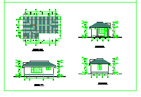 某地办公楼门卫建筑设计CAD施工图-图二