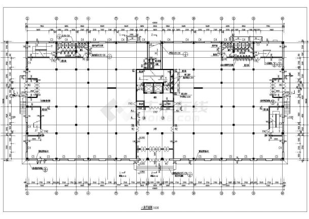 吉林省博士后公寓详细CAD设计施工图纸-图二