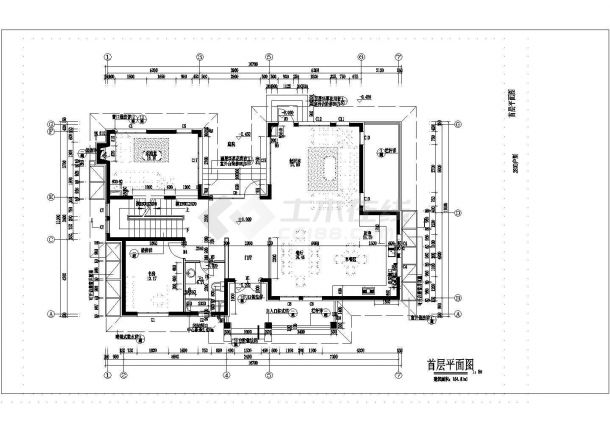 某京龙花园CAD建筑设计施工图-图二
