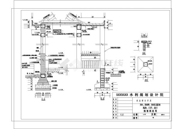 灌溉泵站机房立面图-图二