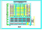 一套12层综合楼cad建筑施工设计图纸-图二
