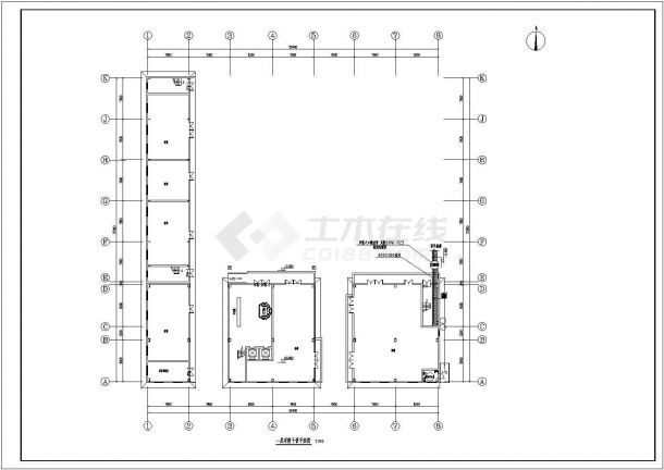北京市某单位6200平米5层钢框架结构办公楼暖通系统设计CAD图纸-图一