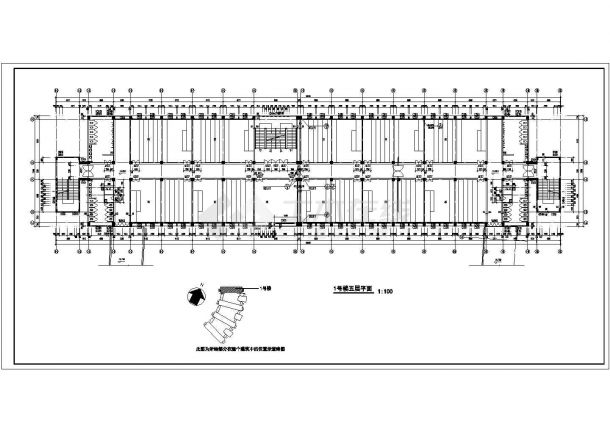某技术学院教学楼建筑施工图（CAD，47张图纸）-图二