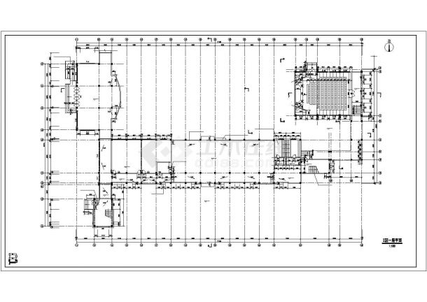 某实验中学教学楼新校区公共教室建筑组团工程图纸（CAD，34张图纸）-图一