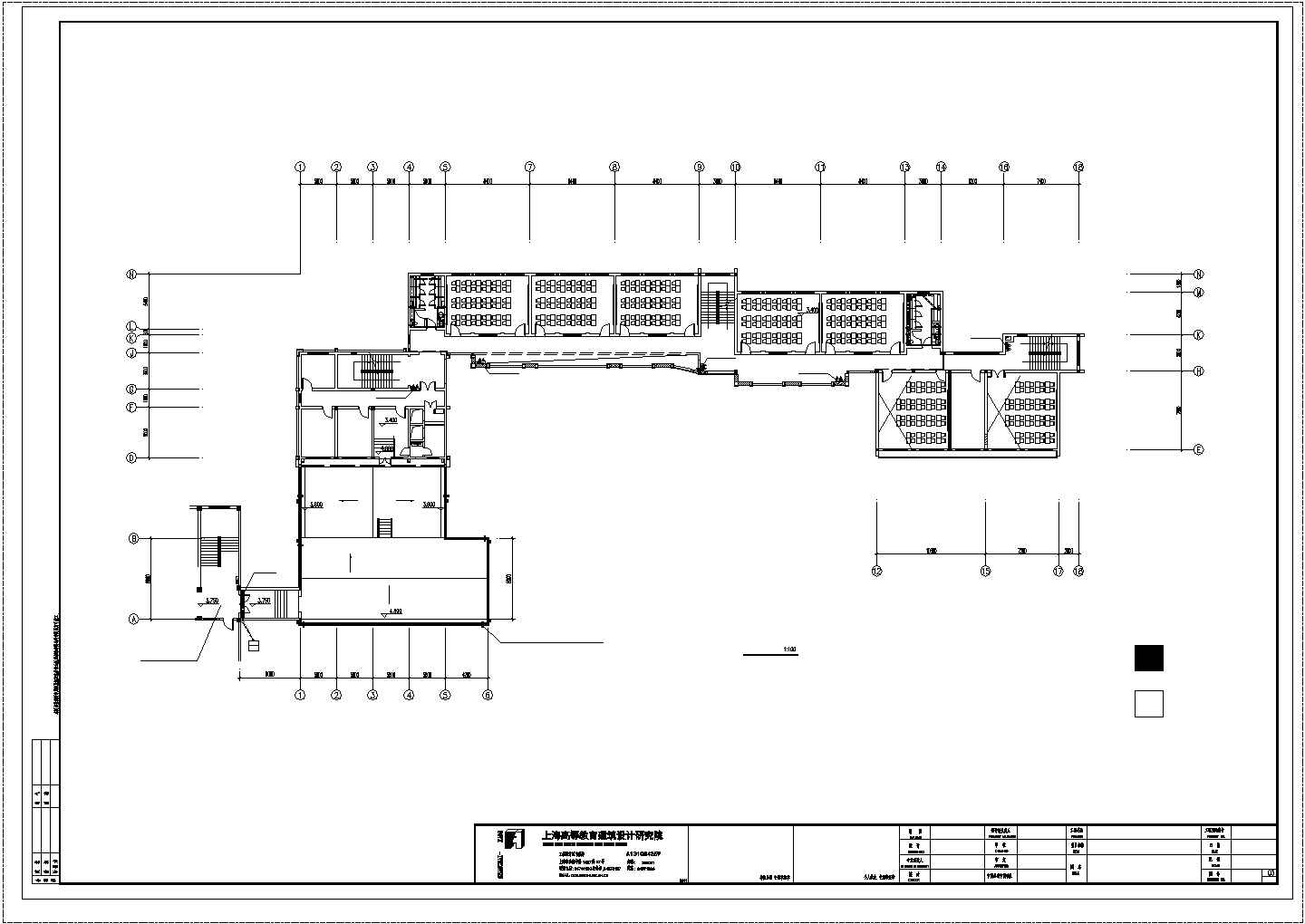 上海市彭浦中学5层框架结构教学楼给排水系统全套设计CAD图纸