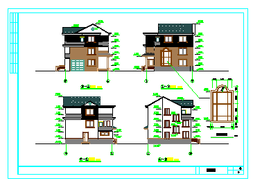 某地区新型农村住宅楼建筑设计cad施工图-图二