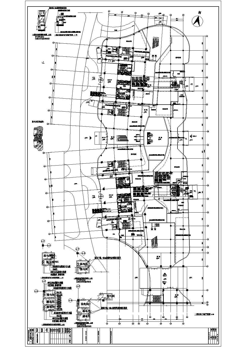 江苏省某地高层办公楼电气施工CAD图纸