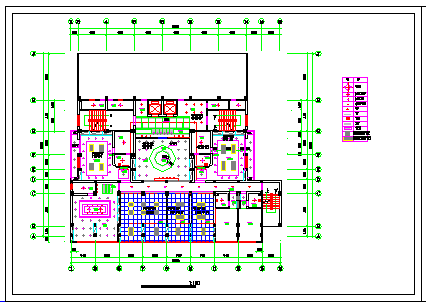  CAD construction drawing for decoration design of a restaurant building - Figure 1
