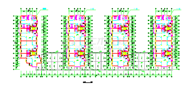 某地区联建房建筑施工cad设计图纸-图一