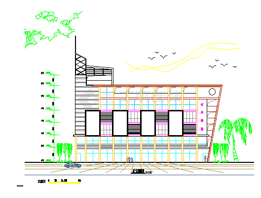 某地六层商业住宅楼建筑设计cad方案图-图二