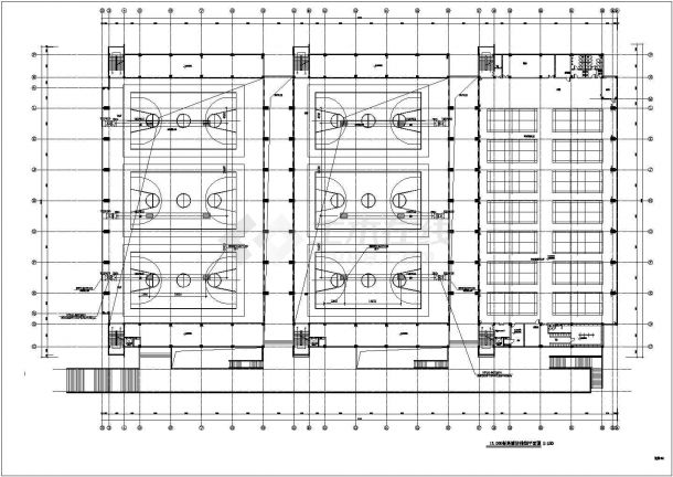 某体育馆训练馆全套建筑施工图-图二