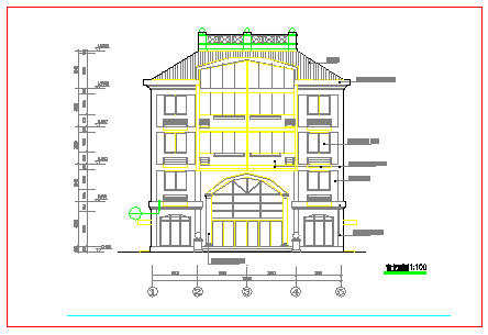 某地区5层私宅建筑设计cad图纸_图1