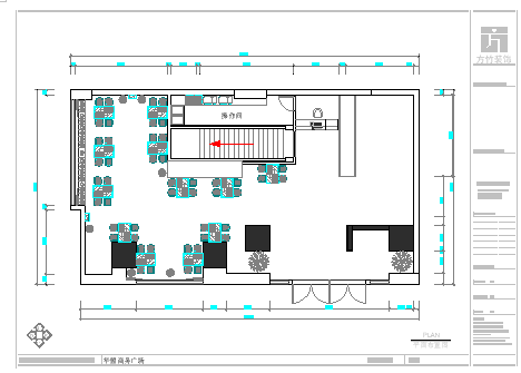 华盟商务广场某茶餐厅装修设计cad施工图带效果图_图1