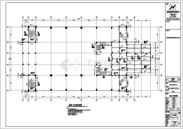 [浙江]地上二层框架结构体育馆结构施工全套设计图-图一