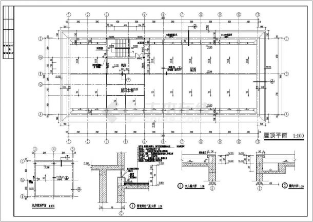 莆田6层派出所办公楼楼梯CAD大样构造节点图-图二