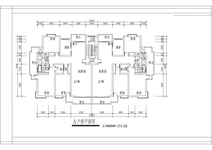 锦州157.2平米小区户型设计全套施工cad图_图1
