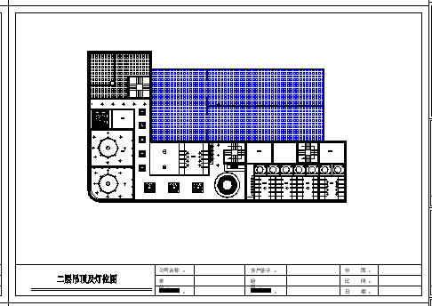 某大型中餐厅装修设计cad施工图纸-图二