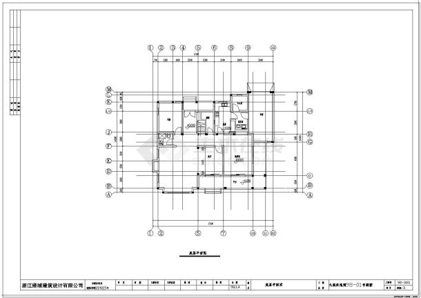 某二层欧式风格框架结构别墅设计cad详细建筑施工图-图一