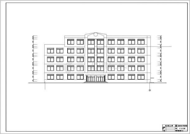 [辽阳市]某五层砖混结构中学教学楼建筑结构设计CAD施工图-图一