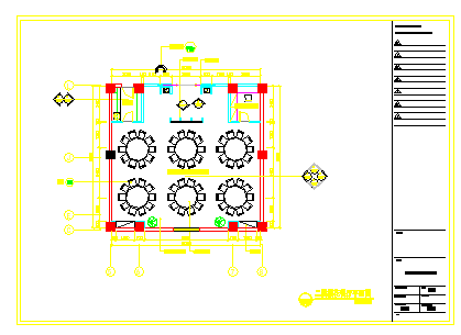 二层樱花餐厅装修设计cad施工图纸-图二