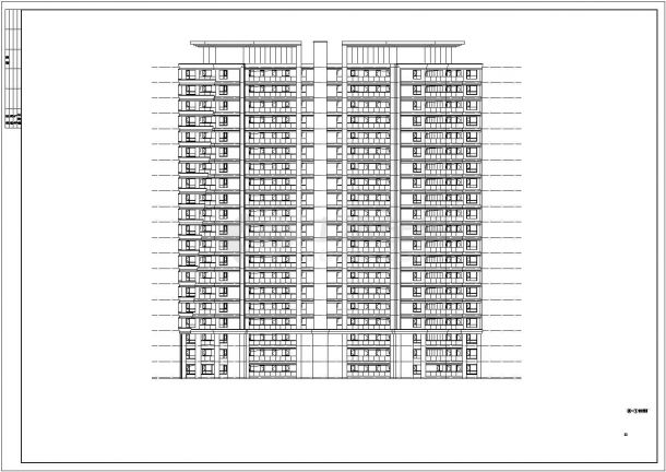 某小区高层建筑三梯六户三房两厅室内设计施工CAD图纸-图一