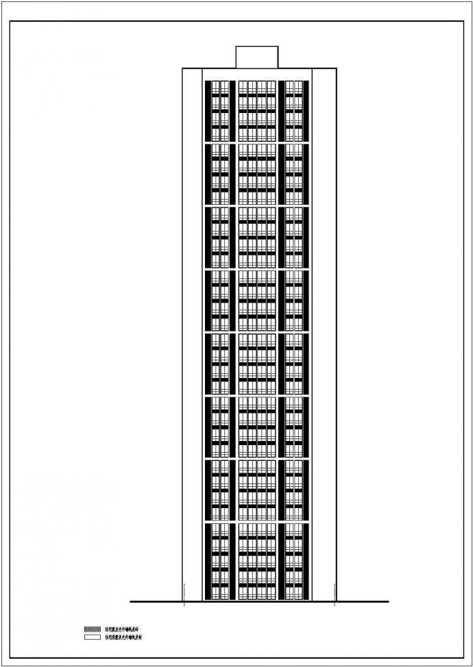 某小区独栋公寓建筑三梯八户设计施工CAD图纸_图1