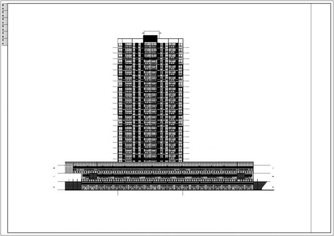 某小区独栋公寓建筑二梯六户设计施工CAD图纸_图1