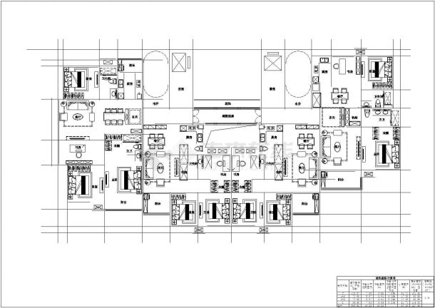 某小区合院居住建筑户型设计施工CAD图纸-图一