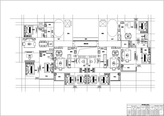 某小区合院居住建筑户型设计施工CAD图纸_图1