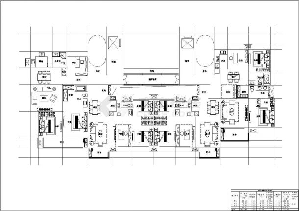 某小区合院居住建筑户型设计施工CAD图纸-图二