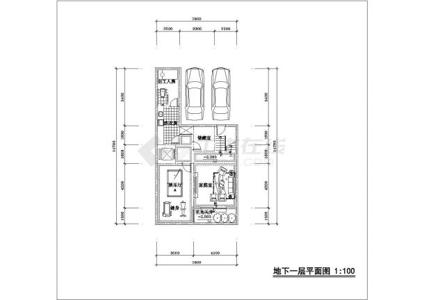 某小区联排三房建筑标准化户型设计施工CAD图纸-图一