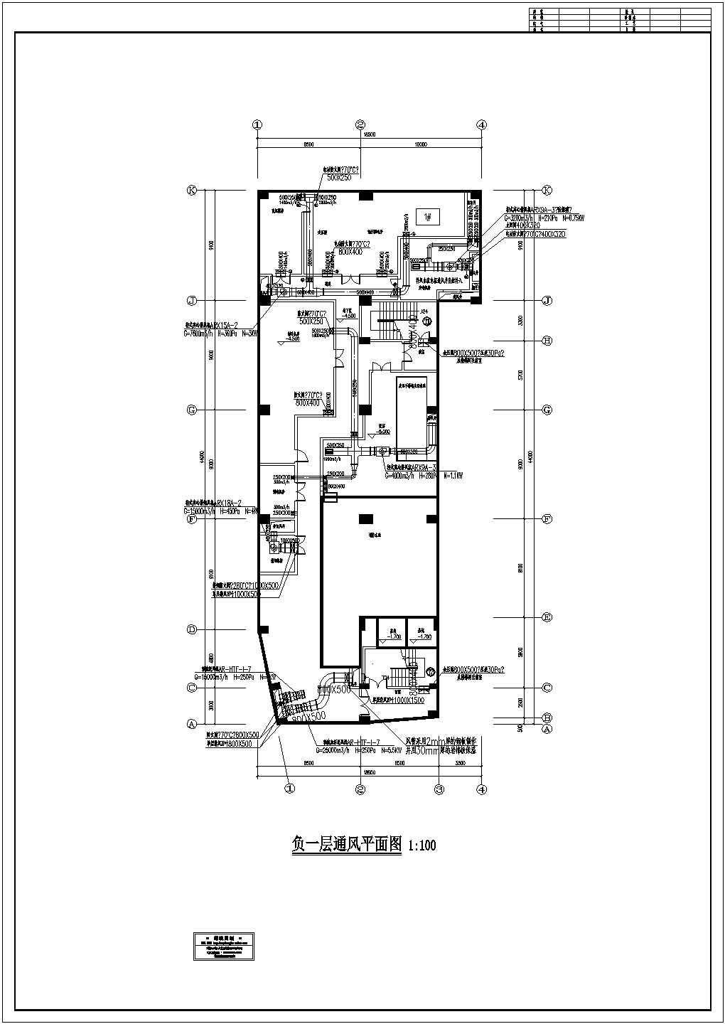 [广东]高层综合楼通风及防排烟系统设计全套施工图（气体灭火系统）